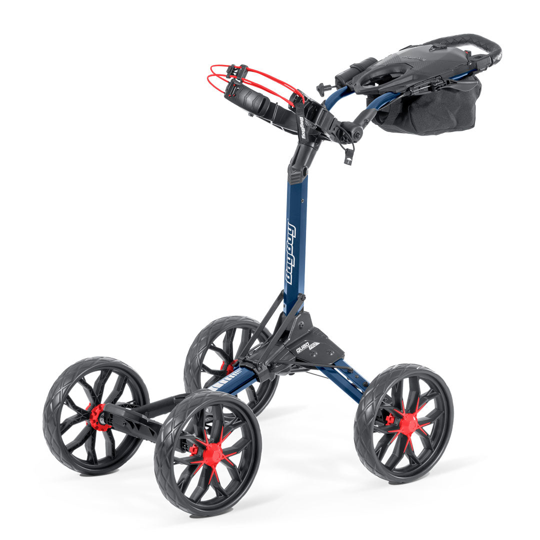 Bag Boy Quad XL 4-Wheel Golf Push Cart - Best for Hilly Courses