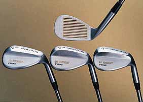 Golf club wedges and irons for wet playing conditions