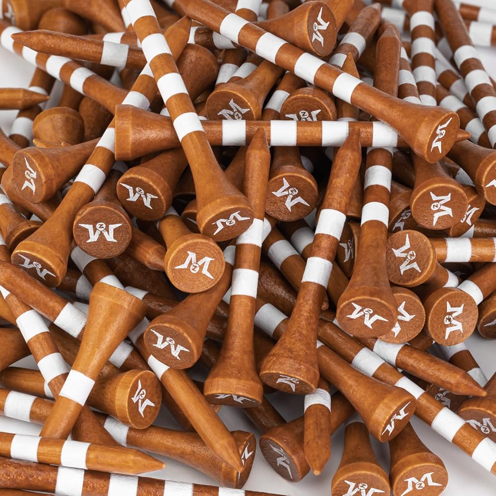 MAZEL Natural Bamboo Golf Tees Variety Pack