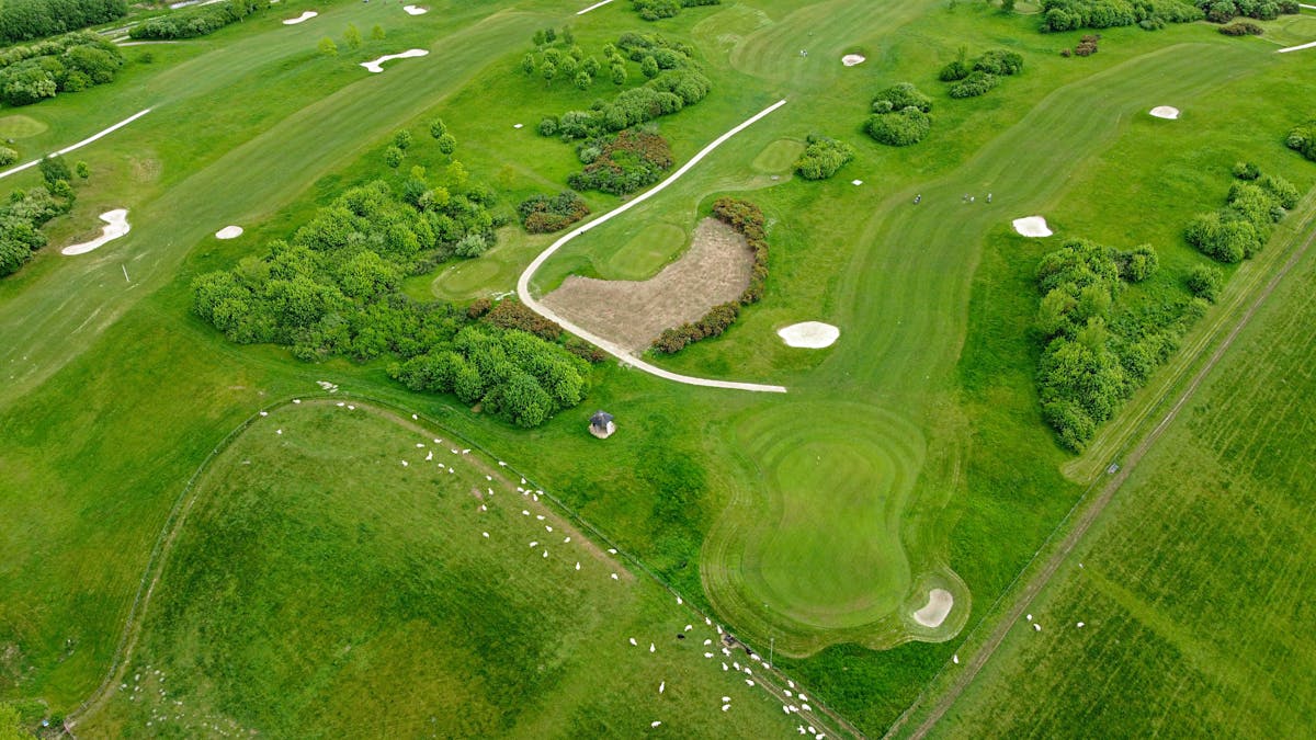 Links-style course from above